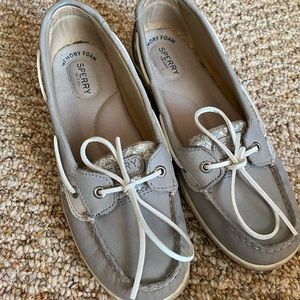 Gray Sperry Boat Shoes